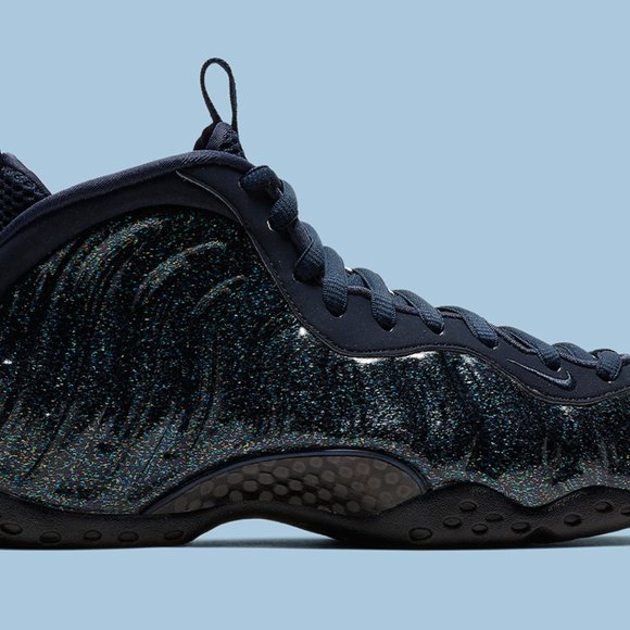 Womens Nike Air Foamposite One Obsidian Glitter - Picture 4 of 8